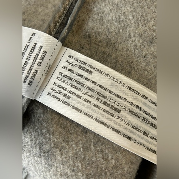 Abercrombie & Fitch Two-Tone Gray Coat Size Small - Picture 7 of 7